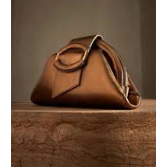 Banana Republic Mini Stella Cloud Clutch in Metallic Bronze/ made in Italy - Picture 3 of 11